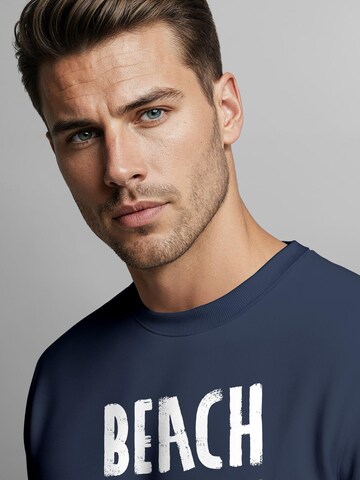 Neverless Sweatshirt 'Beach Please' in Blue