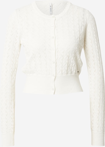 Pepe Jeans Knit Cardigan in White: front