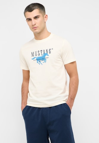 MUSTANG T-Shirt 'Style Austin' in Weiß