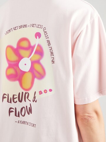 OH APRIL Póló 'Fleur' - rózsaszín