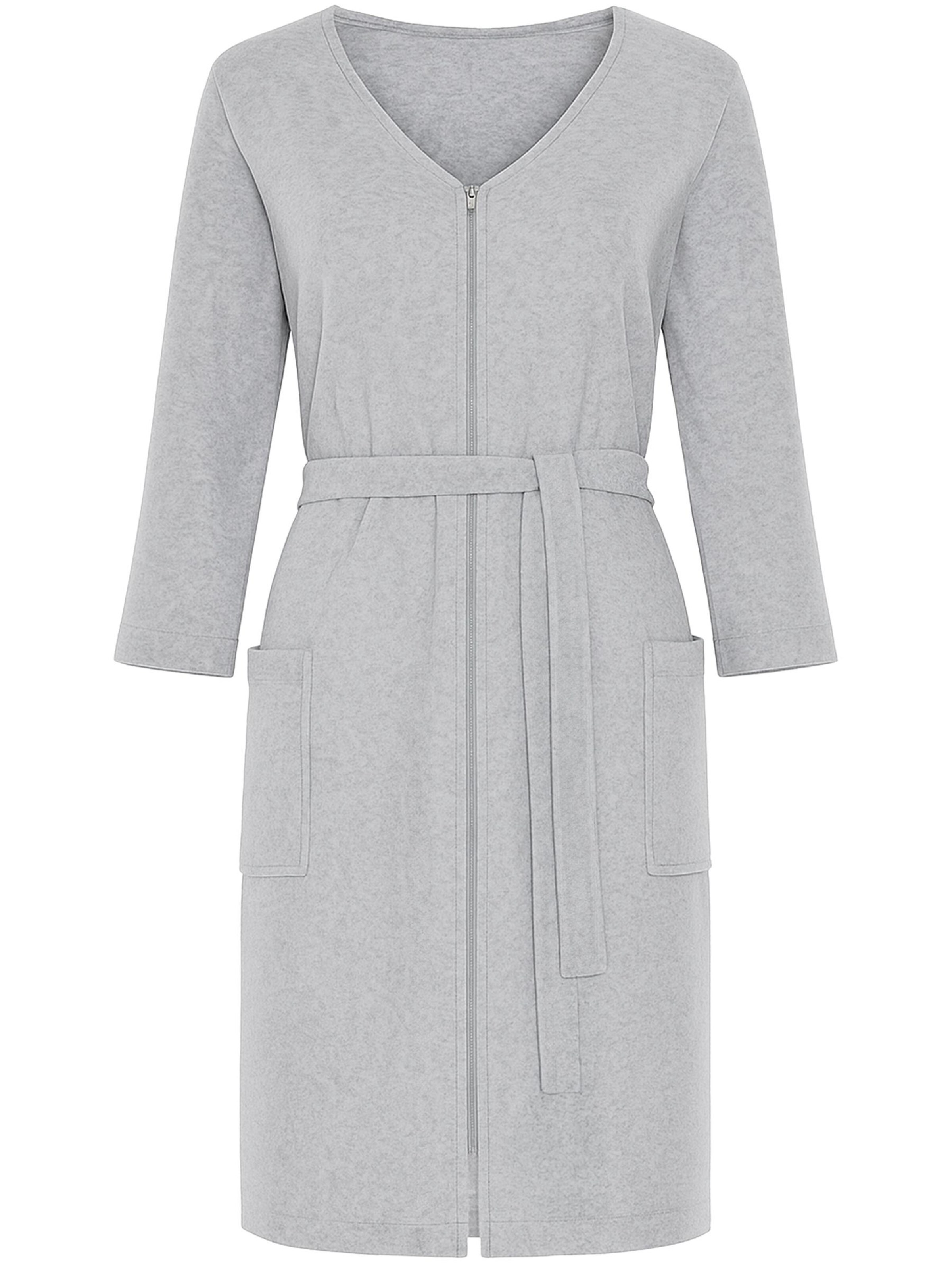 Vivisence Bathrobe long '5011' in Grey: front