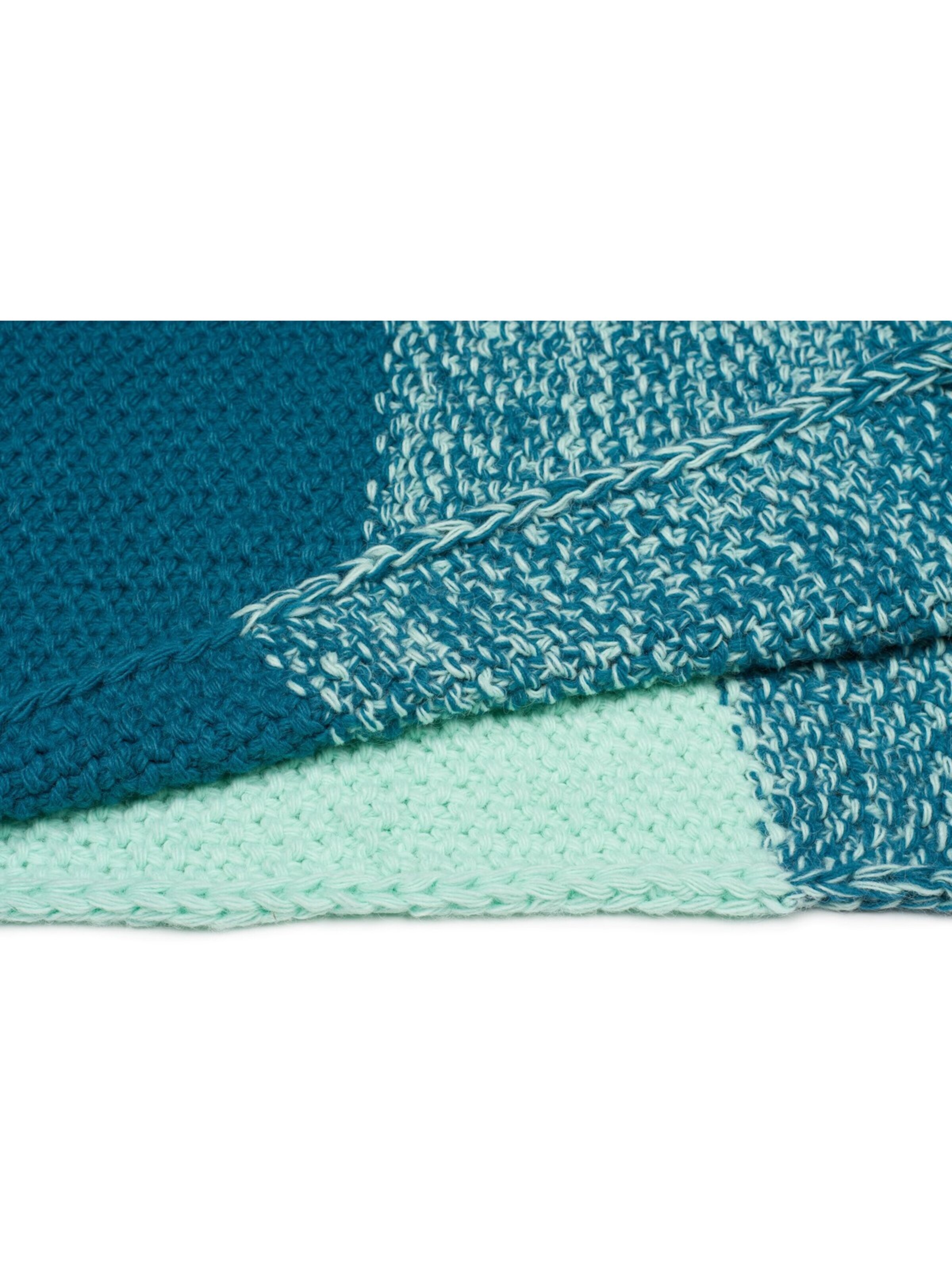 styleBREAKER Schlauchschal '2-Farbiges Ombré Strick Loop'‌‌‌‌‌‌‌‌‌ in Blau