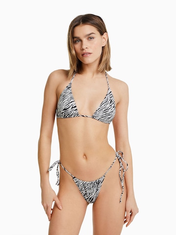 Bershka Háromszög Bikini felső - bézs: elől