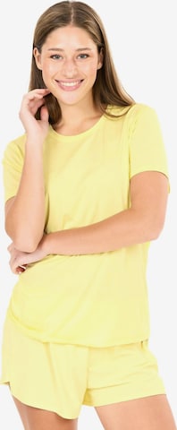 ENDURANCE Funktionsbluse 'Nan W SS Tee' i beige: forside