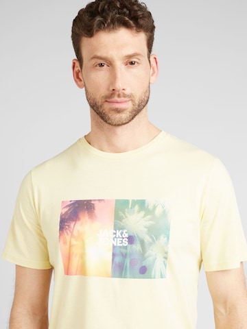 T-Shirt 'NAVIN' JACK & JONES en jaune