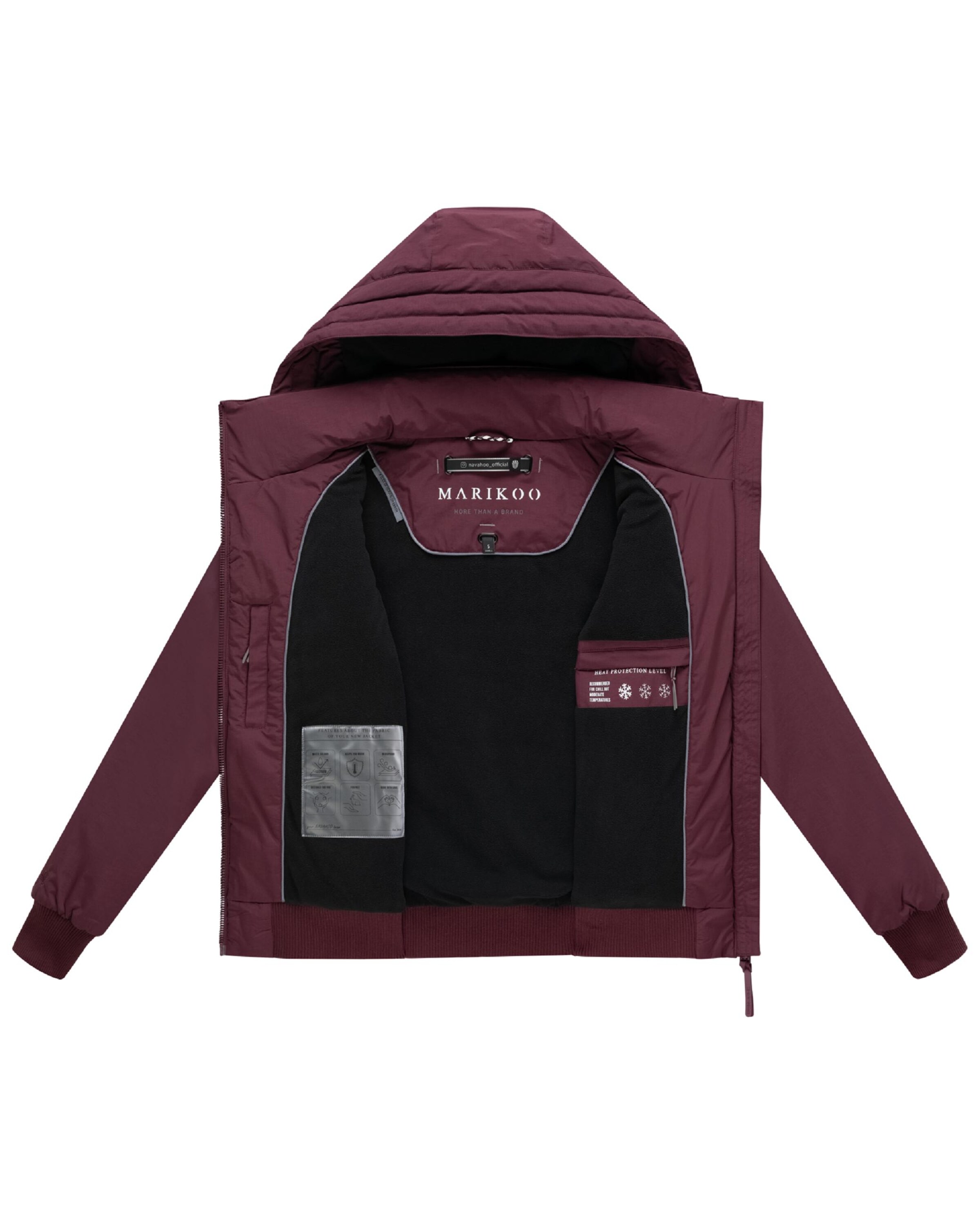 MARIKOO Winterjas 'Mooni 16' in Rood