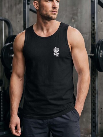 Neverless Shirt 'Graffiti Rose' in Black