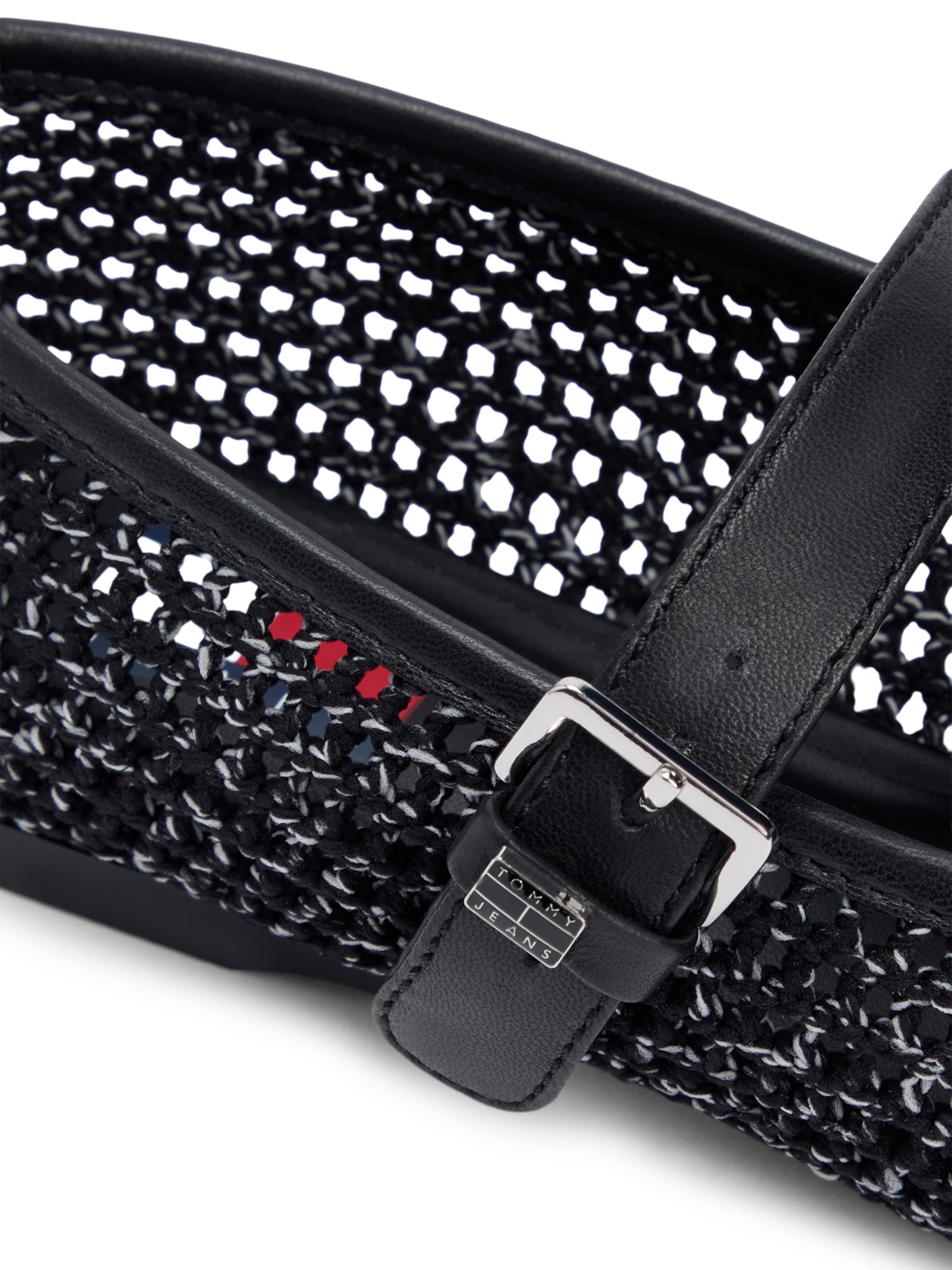 Tommy Jeans Ballerina met riempjes in Zwart