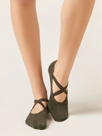 CALZEDONIA Ankle Socks 'Pilates' in Green