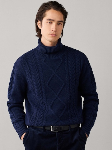 Hackett London Trui in Blauw: voorkant