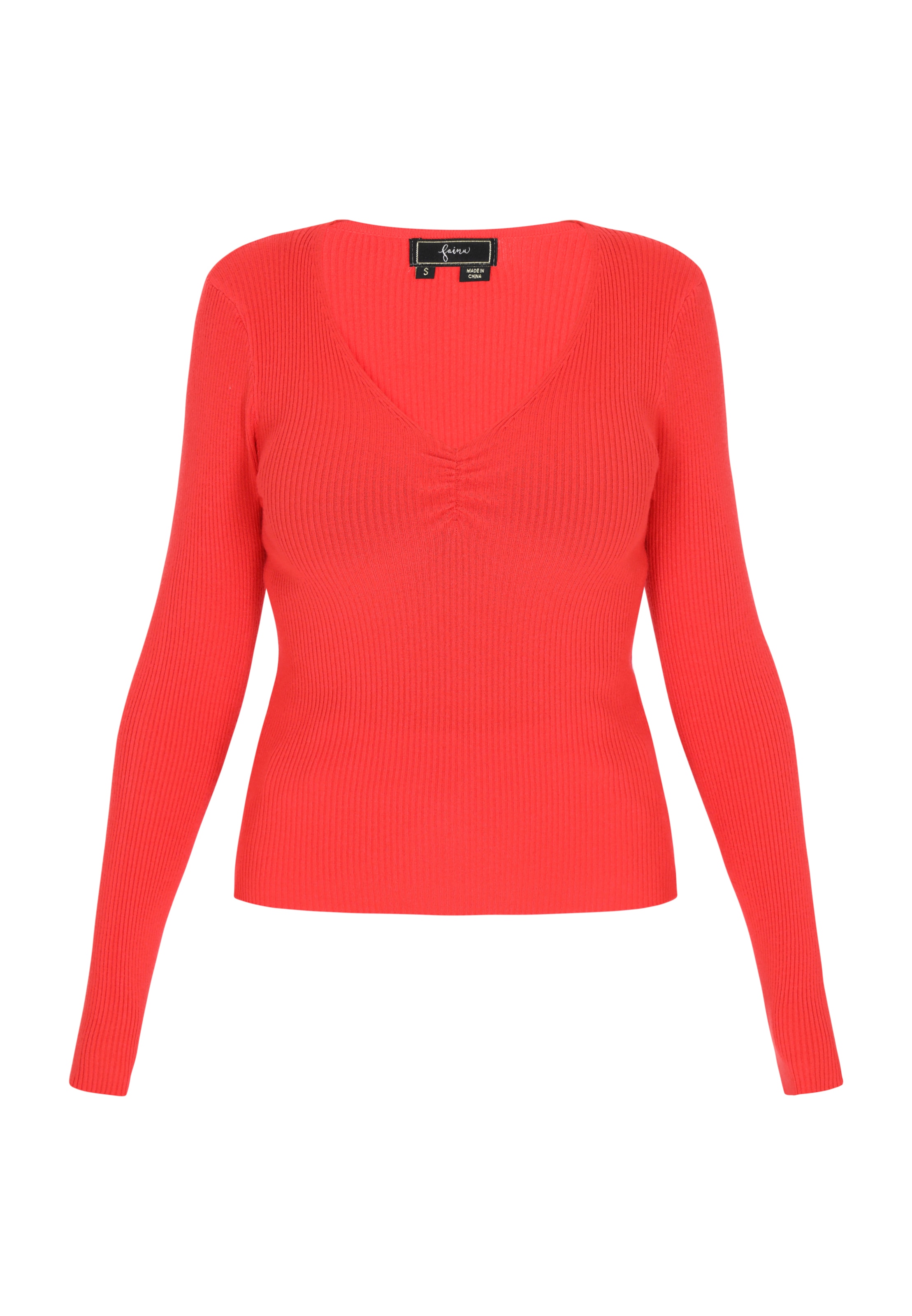 faina Свитер 'Comfortable' в Красный: спереди