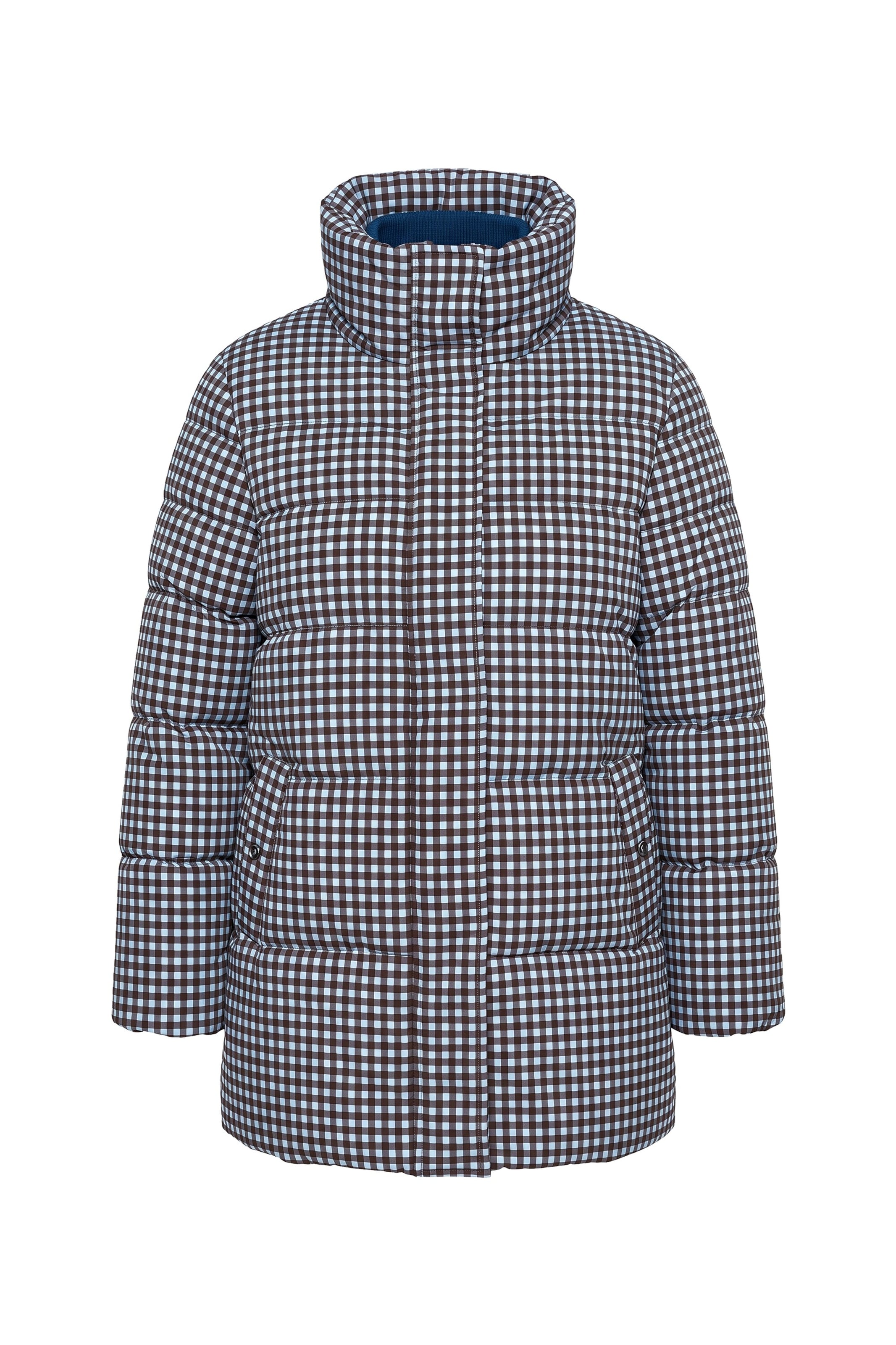 Ulla Popken Jacke in M-L in dunkelbraun / weiß, Produktansicht