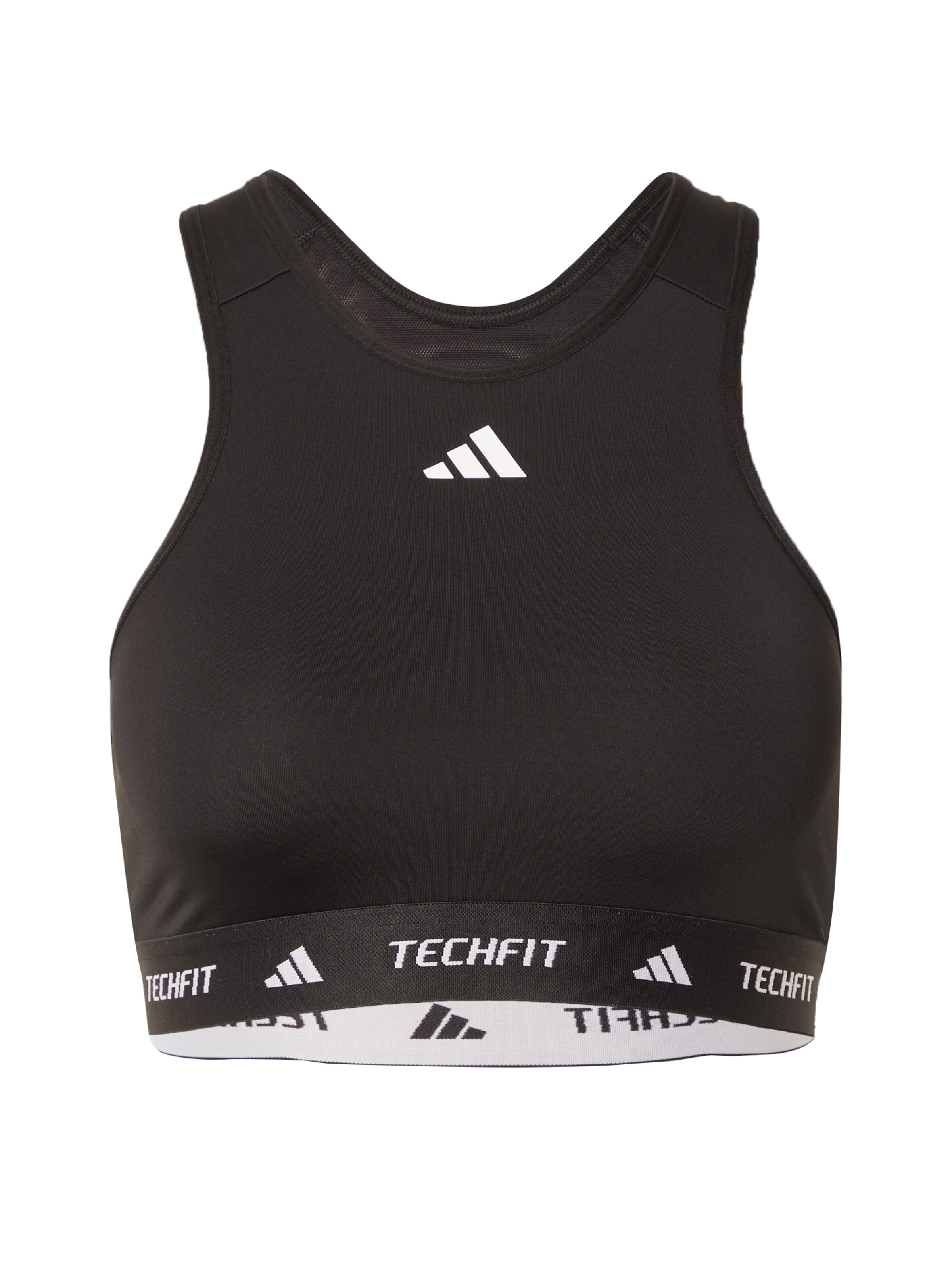 ADIDAS PERFORMANCE Бюстие Спортен сутиен в черно: отпред