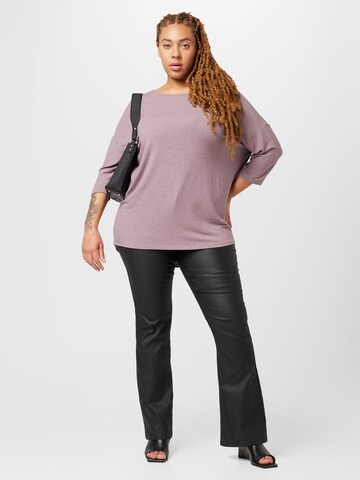 purpurinė ONLY Carmakoma Marškinėliai 'Lamour'