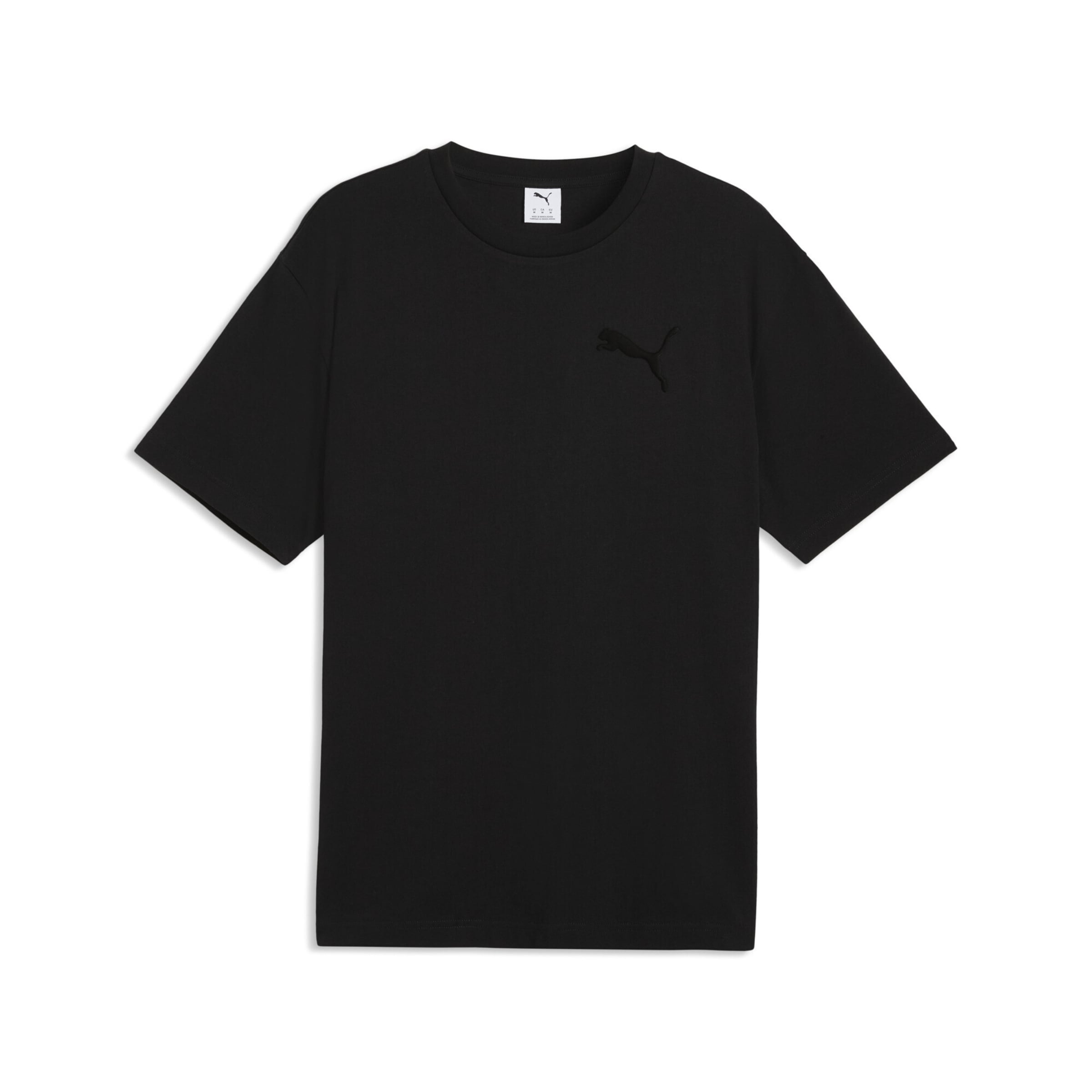 PUMA Shirt 'Essentials Elevated' in Black: front