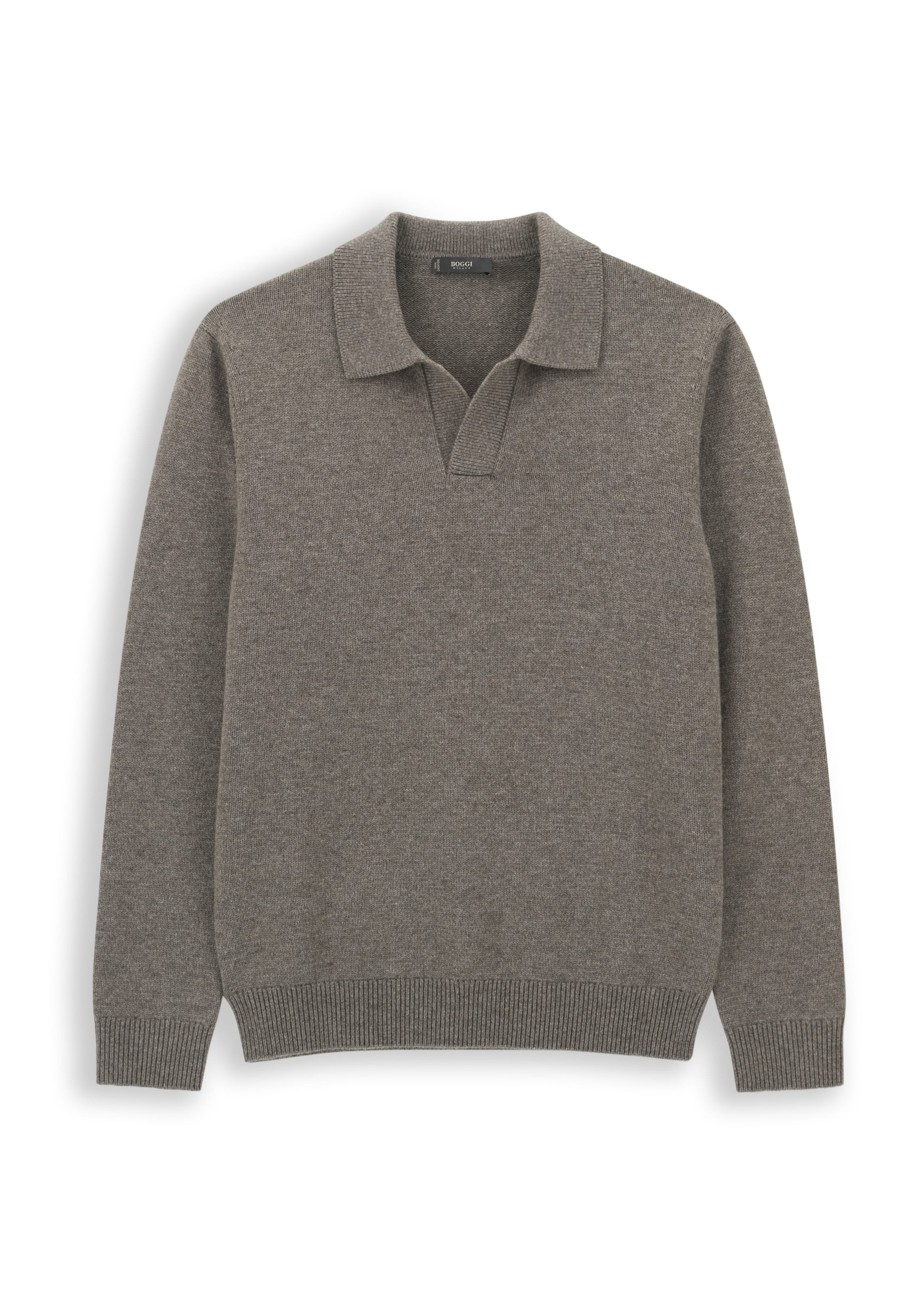Boggi Milano Gebreid vest in Grijs: voorkant