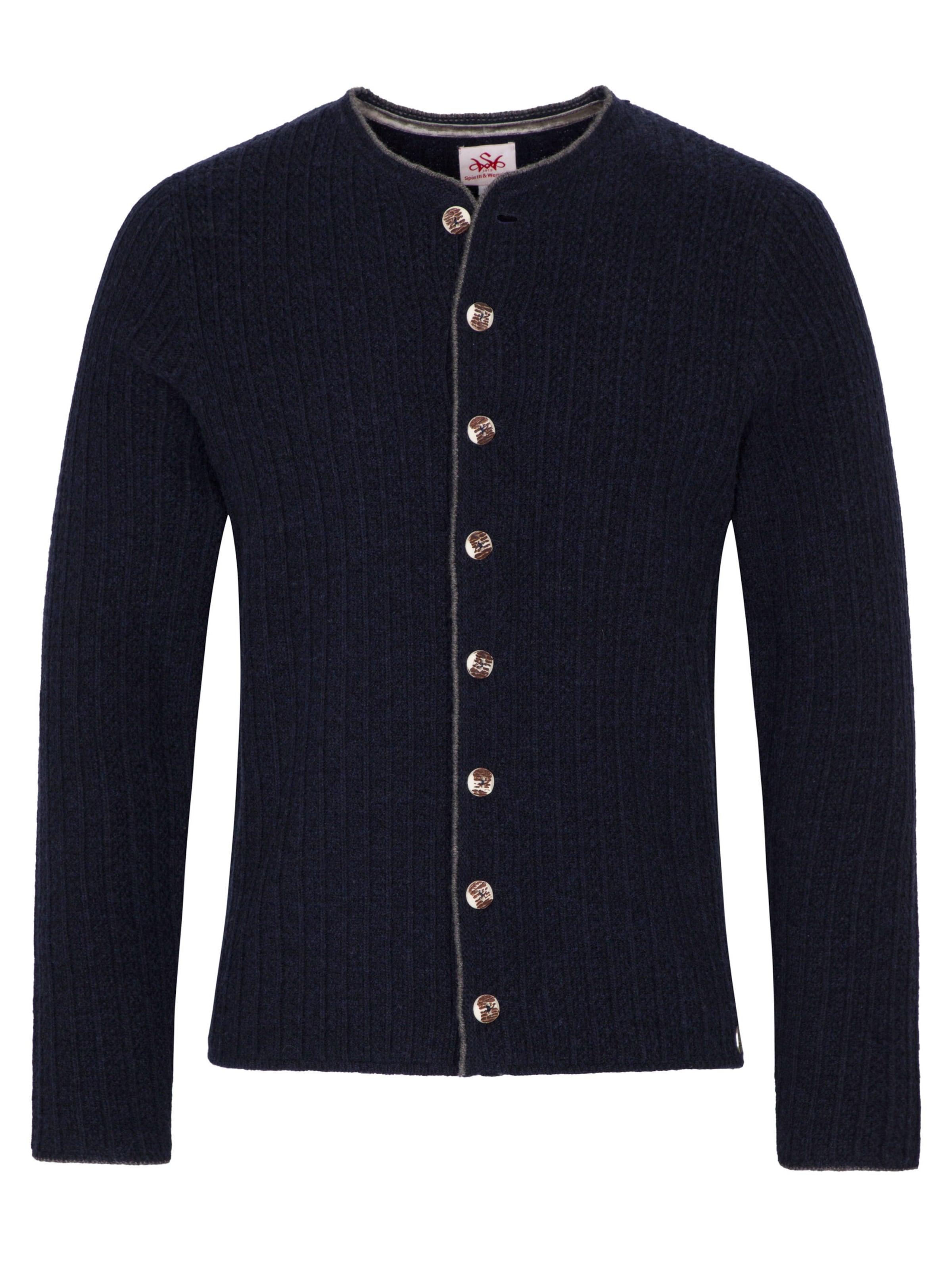 SPIETH & WENSKY Strickjacke 'Gerber' in Blau: Vorderseite