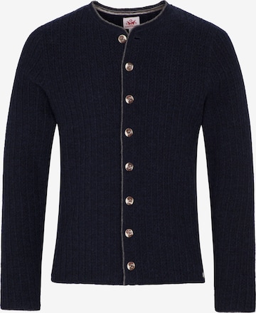 SPIETH & WENSKY Gebreid vest 'Gerber' in Blauw: voorkant