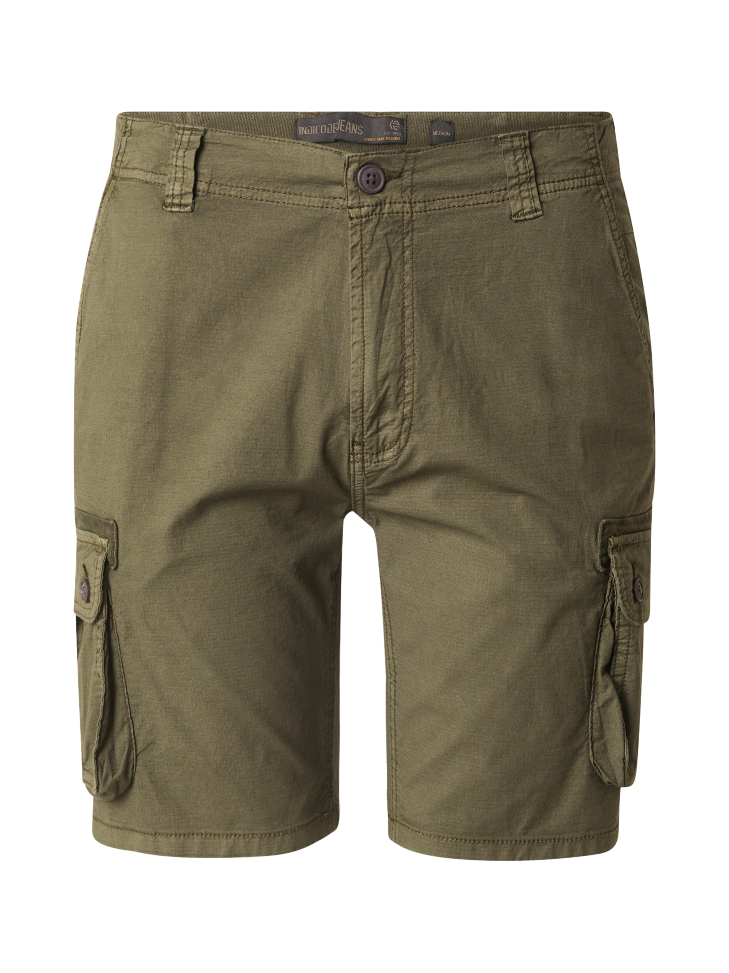 INDICODE JEANS Klapptaskutega püksid 'INLanny', värv roheline: eest vaates