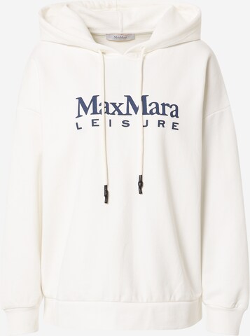 Bluză de molton 'AGGRAVI' de la Max Mara Leisure pe alb: față