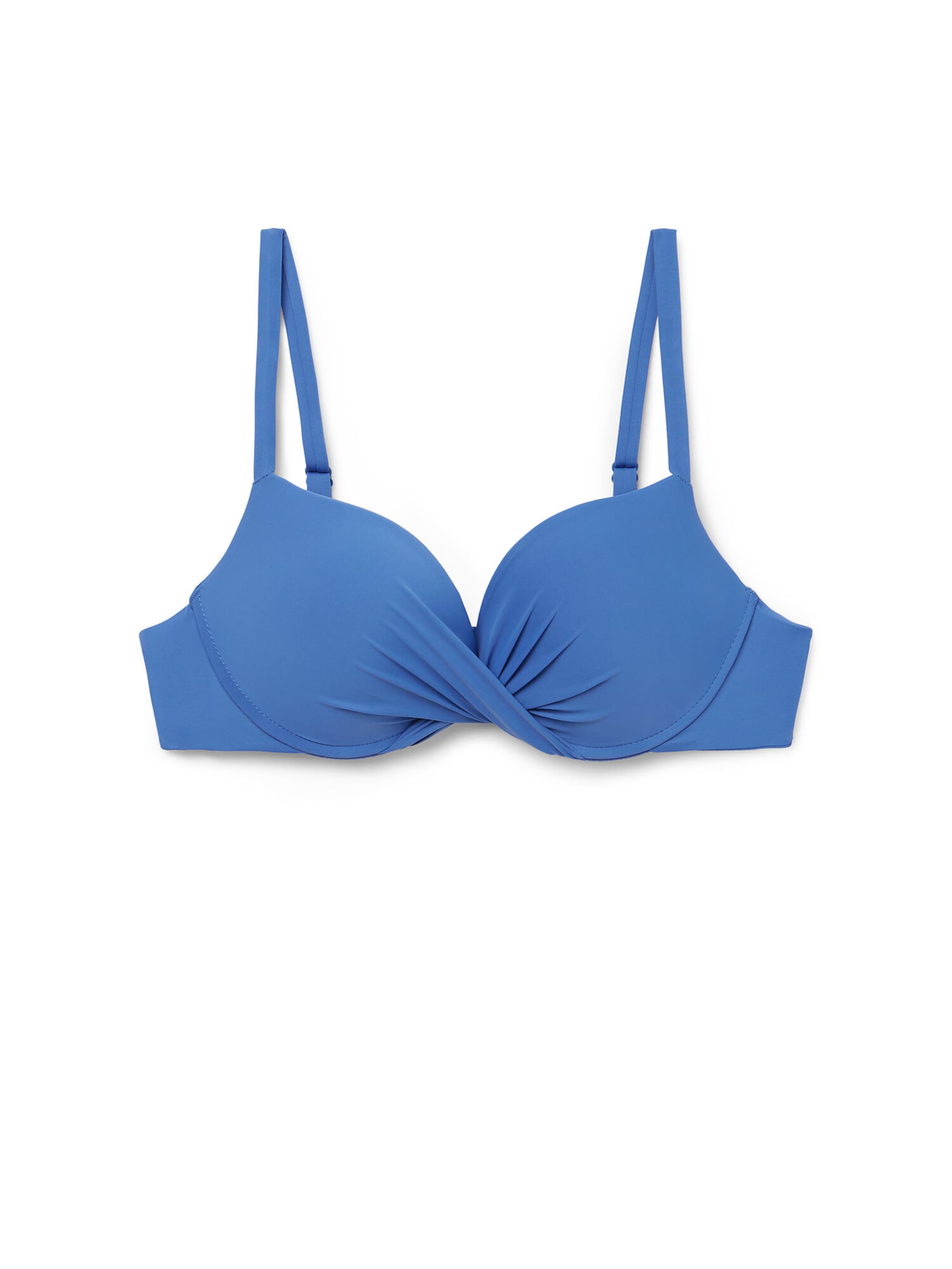 CALZEDONIA Bikini Top in Blue: front
