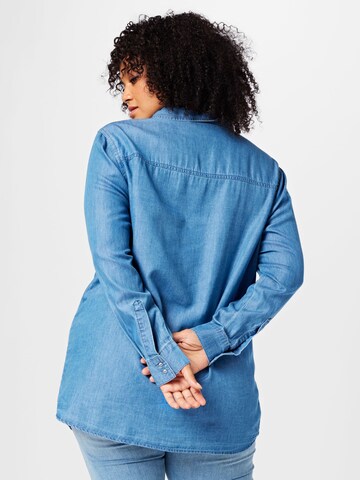 Camicia da donna 'CBEA NORA' di ONLY Curve in blu