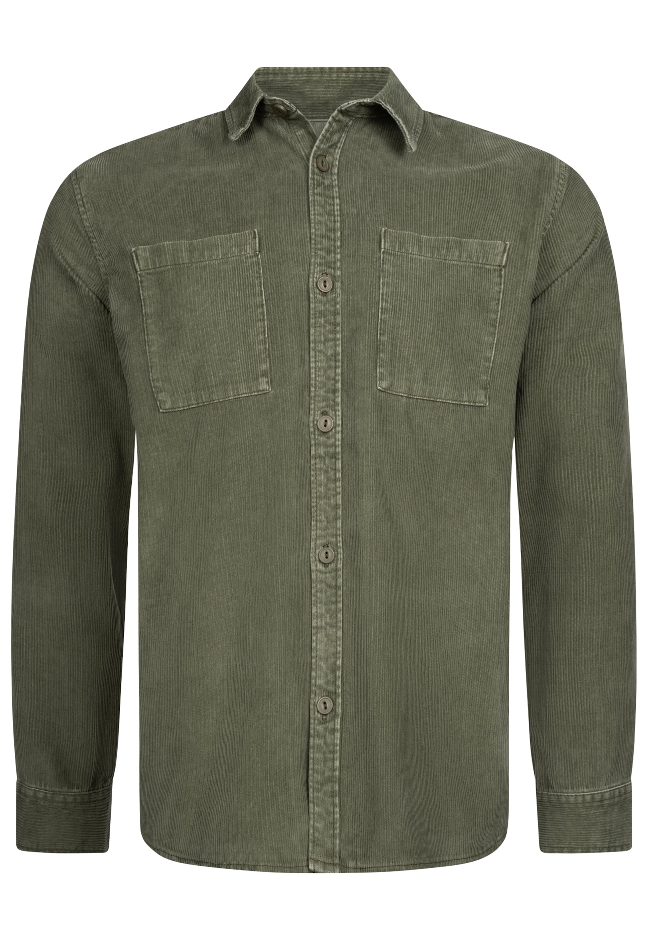INDICODE JEANS Button Up Shirt 'Thyge' in Green: front