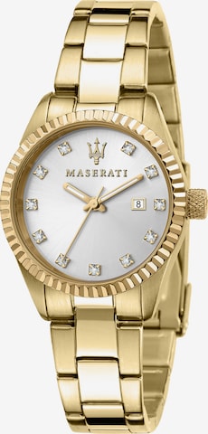 Maserati Analog Watch 'Competizione' in Gold: front