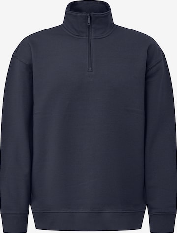 Sweat-shirt QS en bleu : devant
