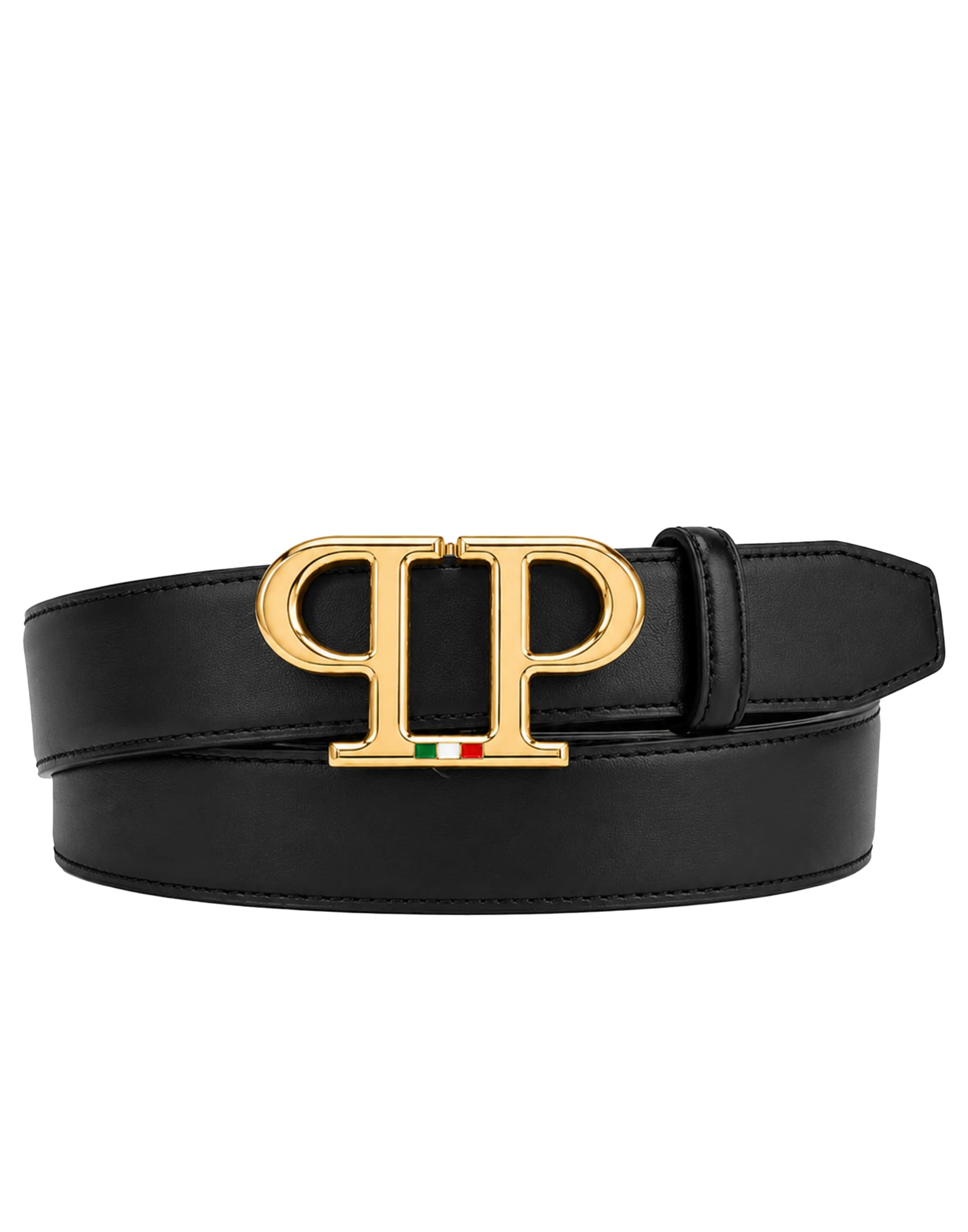 Philipp Plein - Cinturón en negro: frente