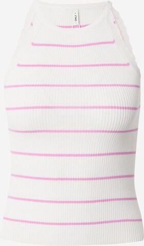 ONLY Knitted Top 'GEMMA' in White: front