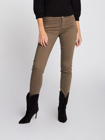 Morgan Skinny Jeans 'PETRA' in Groen: voorkant