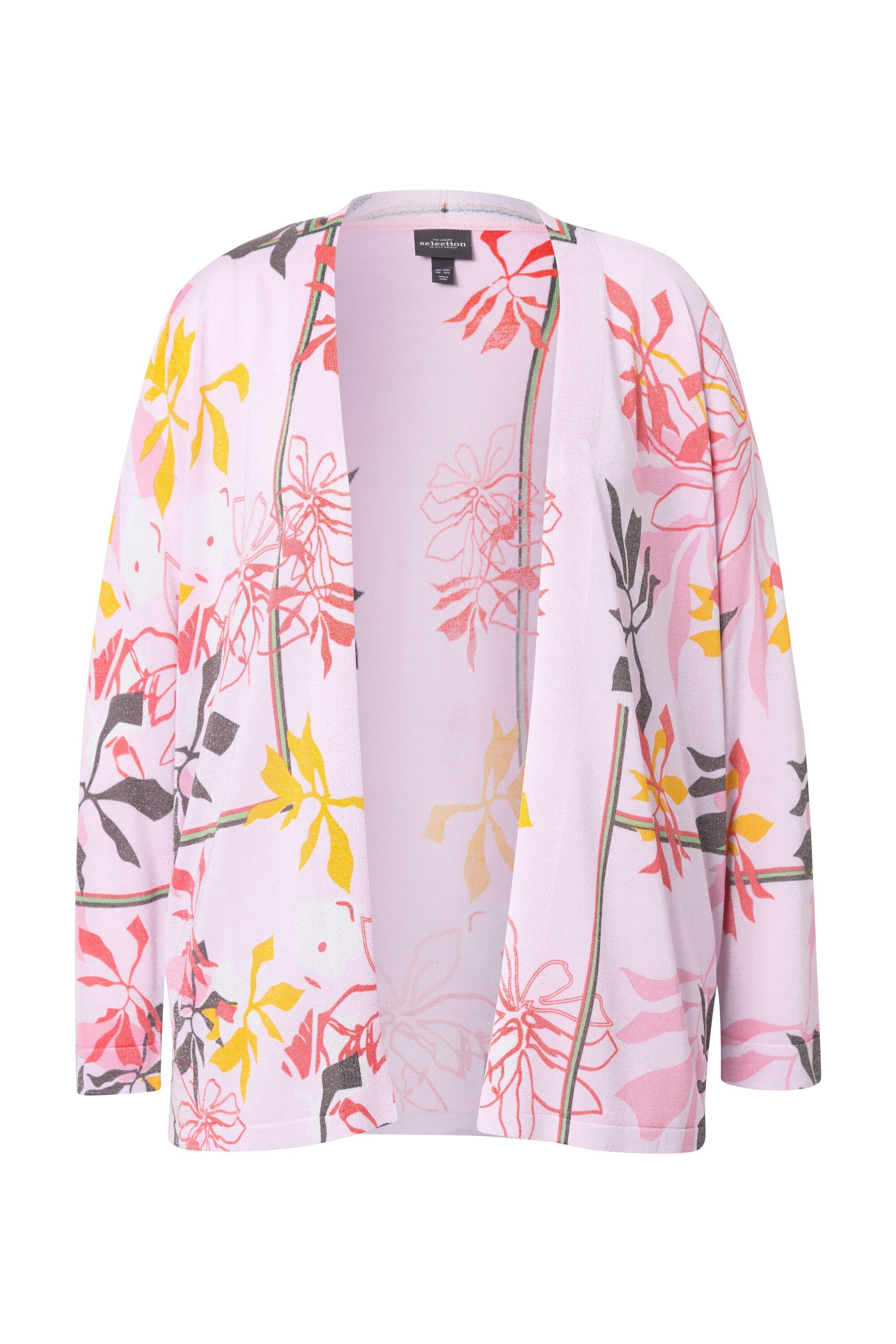 Cardigan Ulla Popken en rose : devant