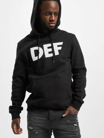 DEF Sweatshirt 'Mitarbeiter' in Black: front