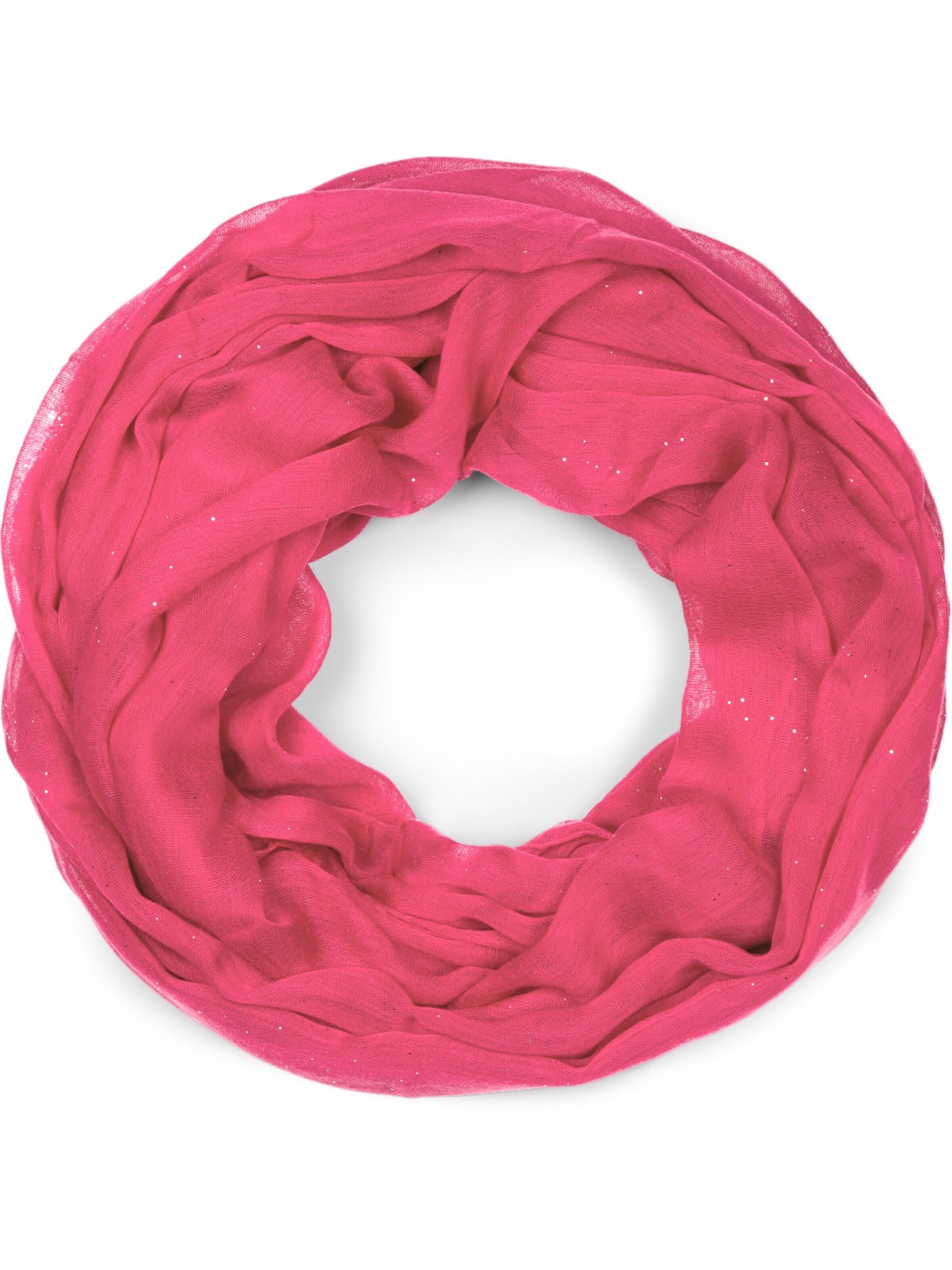 styleBREAKER Schlauchschal 'Loop mit Glitzer unifarben'‌‌‌‌‌‌ in One Size in pink, Produktansicht