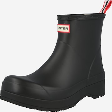 HUNTER Rubber Boots in Black: front