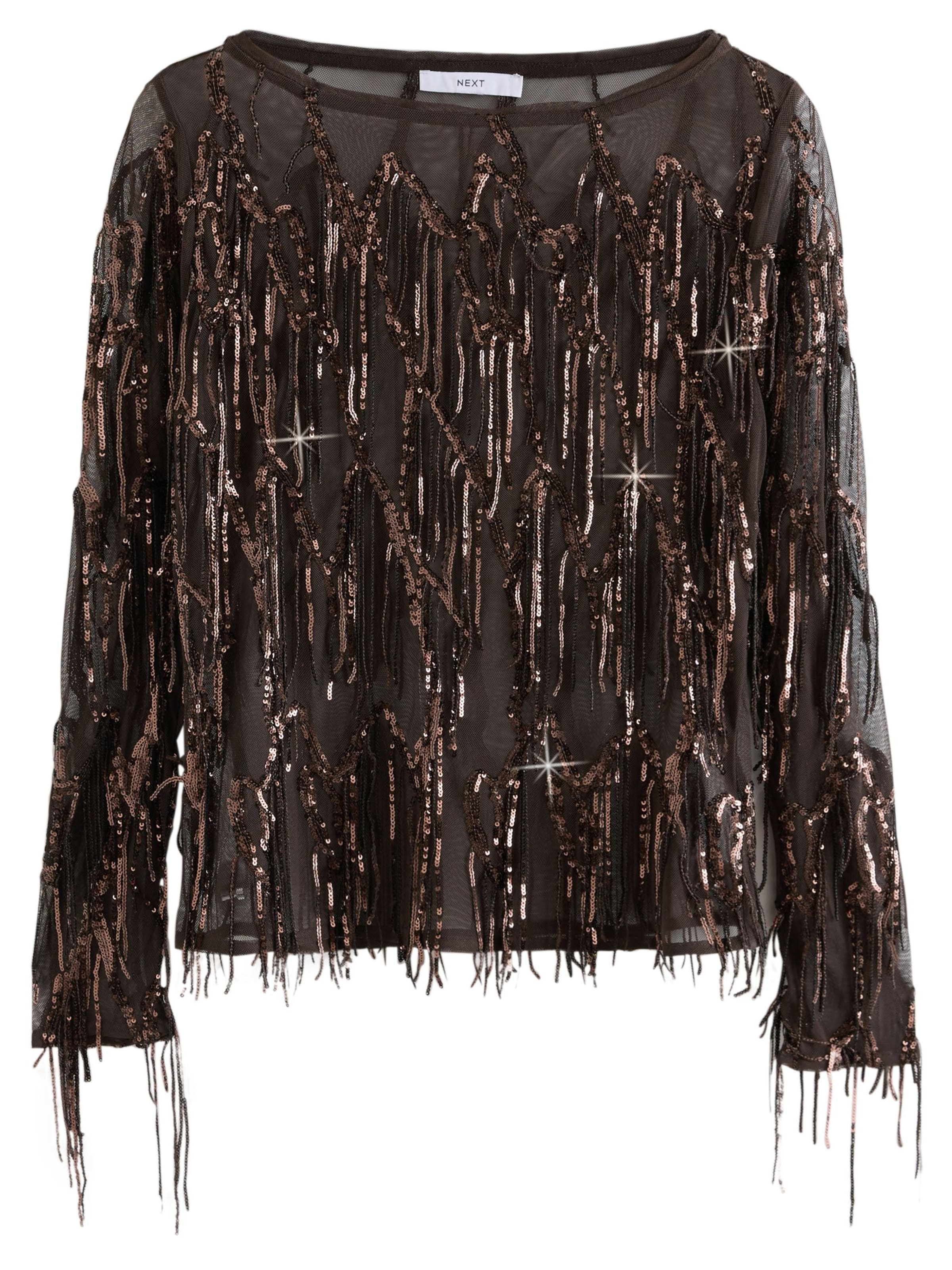 Next Shirt in Braun: Vorderseite