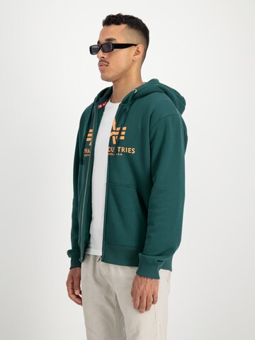 ALPHA INDUSTRIES Sweat jacket in Green