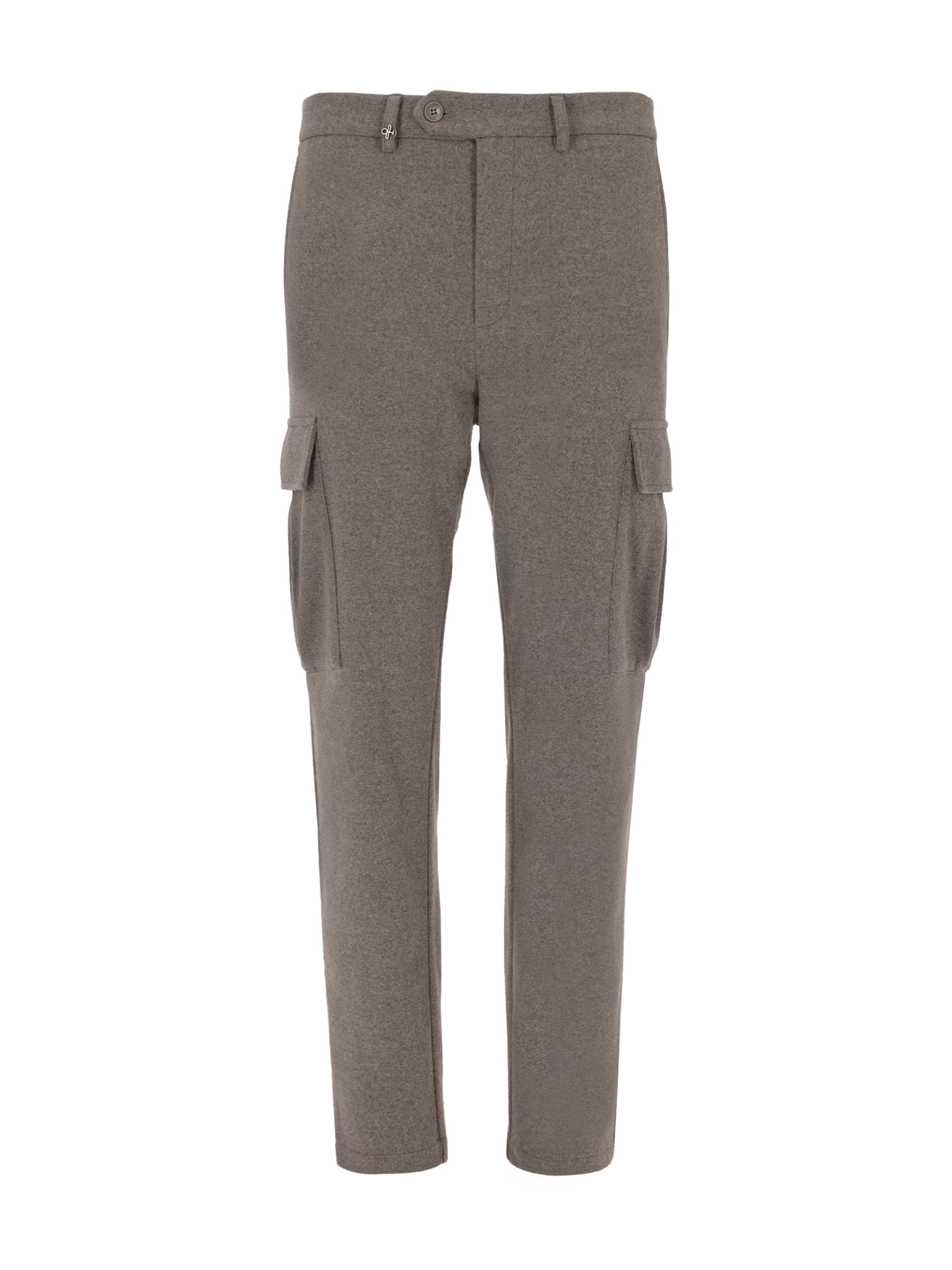 Distretto12 Tapered Cargobroek 'York' in Grijs: voorkant