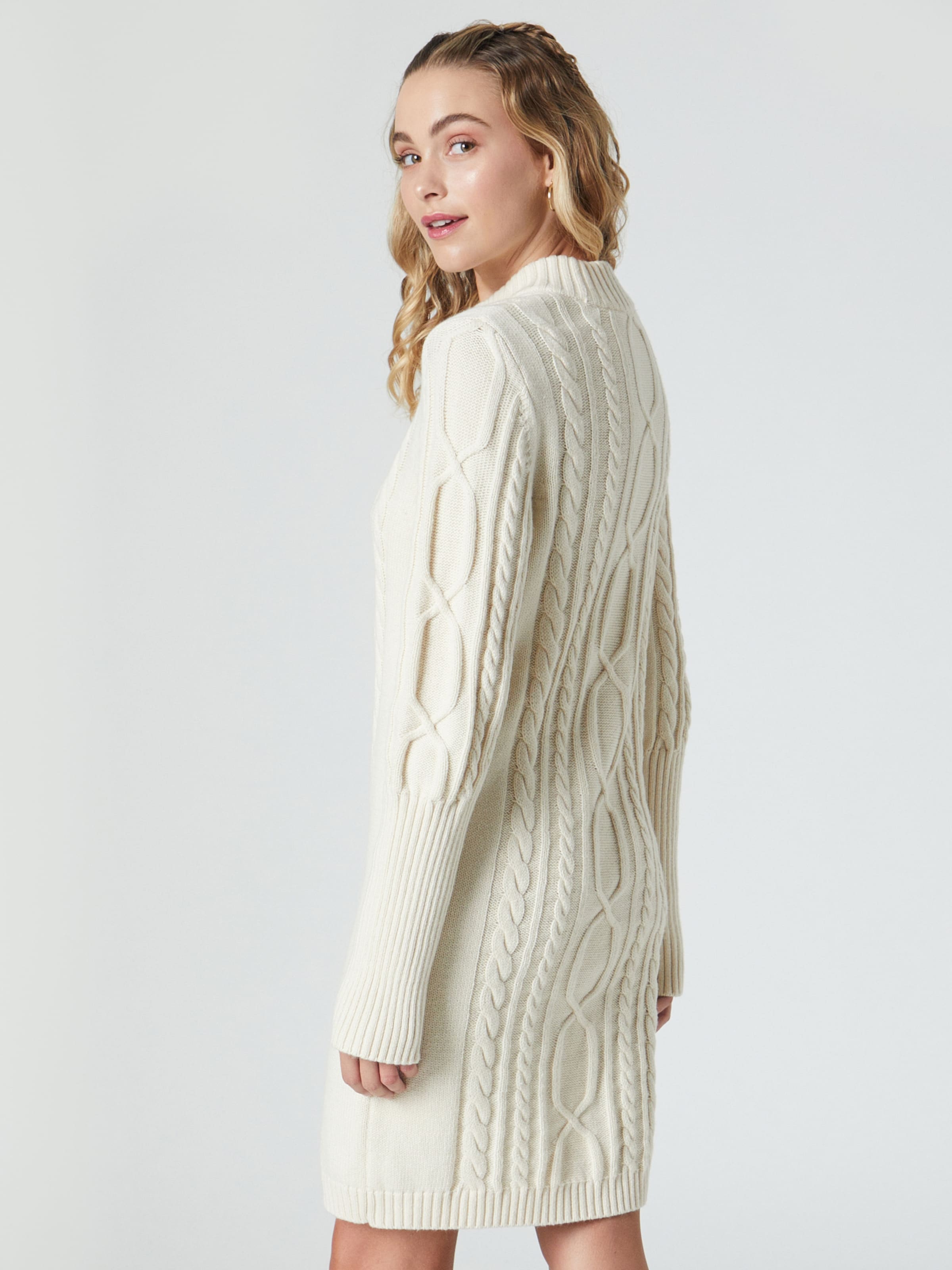 florence by mills exclusive for ABOUT YOU Gebreide jurk Indira in Wit ABOUT YOU