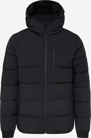 Abercrombie & Fitch Winter Jacket in Black: front