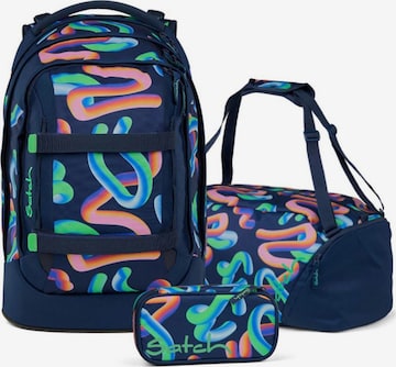 Satch Rucksack 'Pack Schulrucksack Set 3tlg.' in Blau: Vorderseite