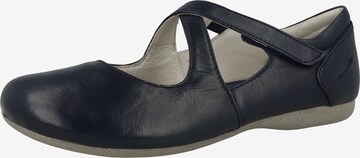 JOSEF SEIBEL Ballet Flats with Strap 'Fiona' in Blue: front