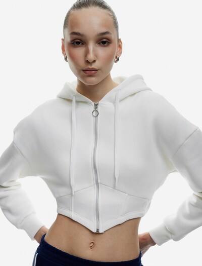 Koton Zip-Up Hoodie in White, Item view
