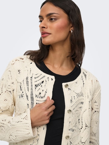 Jaqueline de Yong Gebreid vest 'Zanka' in Beige