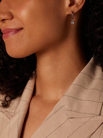 Boucles d'oreilles Lucardi en argent : devant