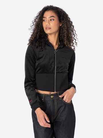 FUBU Zip-Up Hoodie in Black: front