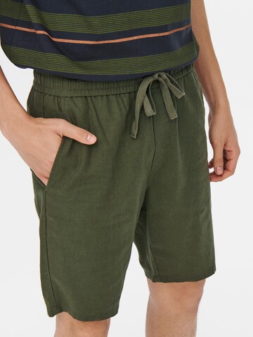 Only & Sons Regular Shorts 'Linus' in Grün