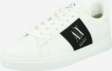 ARMANI EXCHANGE Låg sneaker i vit: framsida