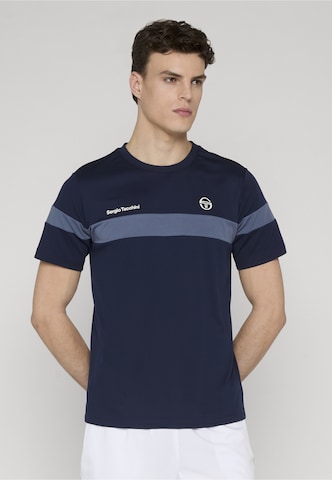 T-Shirt 'Leone' Sergio Tacchini en bleu : devant